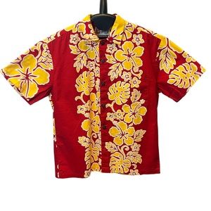 Hilo Hattie Mens Short Sleeve Hawaiian Print Button Down Shirt